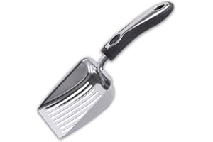 Gaf Nuncew Pala di lettiera per Gatti dipartimentali, Pala in Metallo in Acciaio Inossidabile per tamizzare la Pala a lettiera Solida per Conigli con Cani da Chat Cacca