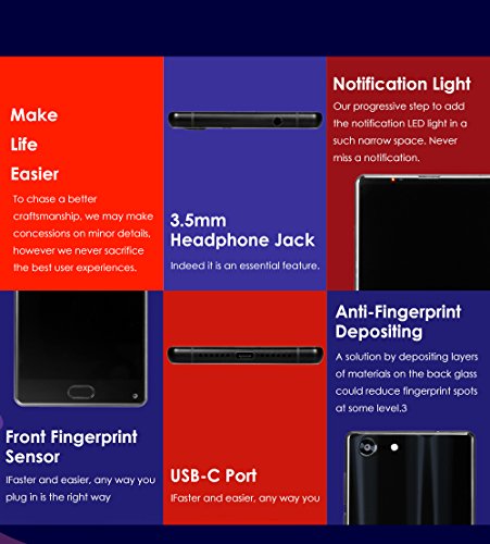 MAZE Alpha X 6+64 GB Smartphone mit Android 7,0, 6 zoll Borderless FHD Octa-Core, Dual SIM, Bluetooth 4,1, 2,5 D gebogenes Glas