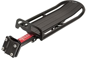 MidGard Portaequipajes para bicicleta con sistema de 4 tornillos de aleación de aluminio, apto para bicicletas de 22 a 29 pulgadas, soporta hasta 9 kg como máximo