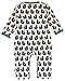 loud + proud Unisex Baby 258 Full Animal Print Footies, Blue (midnight Mi), 6-12 months (Manufacturer size: 74/80)