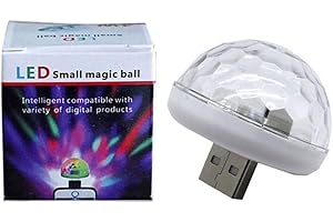 CYLEIBE USB Mini Disco Light, LED Small Magic Ball Party Lights Multi Colors Stage Light Decoration for Christmas, Birthday, Club, Applicable to USB Interface