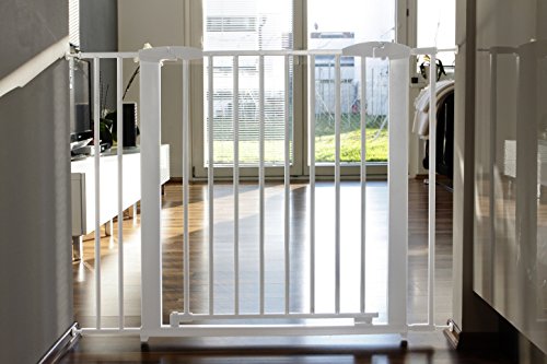 Safety gate Yael 72.5-81cm, metal, white (ext to 132cm)