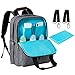 Produktbild LUKATU Wickeltasche Rucksack, Organizer Multi-Funktions-wasserdichte Anti-Diebstahl-Reisetaschen für Mama / Papa mit Kinderwagen Straps, Wickelauflage & isolierte Taschen für Baby Care-große Kapazität, langlebig und stilvoll (grau)