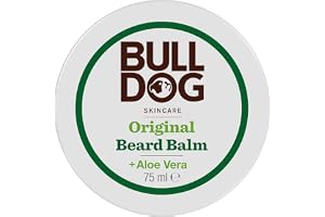 Bulldog Original Beard Balm 75 ml | Långvarigt skäggvax för torrt och normalt hår kamma skägg och mustasch anti-frizz med aloe vera vegan