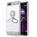 Produktbild Huawei Y5 2018 Hülle, Huawei Y5 Prime 2018/Honor 7S Spiegel Schutzhülle, EINFFHO Kristall Strass Diamant Bling Glitzer Spiegel Hülle für Huawei Y5 Prime 2018 Silikon Hülle [Mit Diamant Ringhalter] Glänzend Glitzer Kristall Strass Diamanten Überzug Spiegel Muster Stoßdämpfend Gel TPU Silikon Schutz Bumper Handy Hülle Tasche Case Bilden Mirror Silikon Schutzhülle Etui Hülle für Huawei Y5 2018/Y5 Prime 2018/Honor 7S (Silber Spiegel + Diamant Ringhalter)