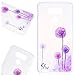 Produktbild SMART LEGEND LG G6 Weiche Silikon Hülle TPU Bumper Transparent Handyhülle mit Lila Pusteblume Muster Durchsichtig Schutzhülle Backcover Crystal Kirstall Clear Etui Ultra Slim Design Glatt Weich Handytasche Soft Case Silicon Protective Cover Flexible Dünne zurück Schale