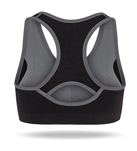 Innovativer Sport BH „Sporty Bra“ von Sportastisch:: Atmungsaktives Material + gepolstert mit herausnehmbaren Cups :: Perfekte Passform und Kompression mithilfe der Größentabelle :: Starker Halt dank breiten Kreuz Rücken :: Hohe Bewegungsfreiheit ohne Bügel oder Verschluss :: PushUp-Funktion dank Einlagen :: ideal für Damen und Mädchen im Alltag und Sport wie Fußball, Handball, Joggen, Zumba oder Kampfsport :: inklusive 3 Jahren Sportastisch Produktgarantie - 4