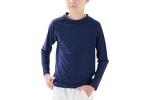 GAVENA Boys Rash Vest Long Sleeve UPF 50+ Kids Sun Protection Swimwear Quick Dry Rash Guard