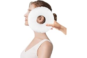 YANGUN Ear Piercing Pillow, 9'' Donut Pillow Piercing Pillows, DoughnutPillow for EarPiercing, Pillows with Hole for Ears GuardPillow, O-ShapedPillow for Side Sleepers CNH Releasing EarPain (White)