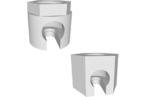 RepairCoffee 2 Écrous de Remplacement Compatible avec Sodastream Jet, Crystal, Spirit, etc - Machine à Soda Accessoires Eau Gazéifiée Fuite Gaz Bouteille Réparation Connecteur Connexion Tuyau