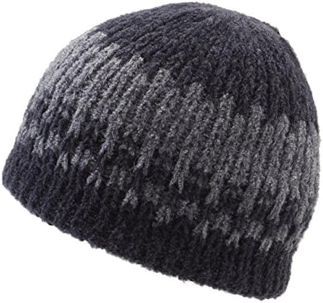 Icebox Knitting Women's Flat Dohm Yeti Brown Winter Wool Hat Beanie Skull Cap For Men and Women