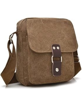 Männer Und Frauen Jahrgang Leinwand Schulter Ipad Messenger Tote Sling Multifunktions Tasche,A-19cm*7cm*22cm