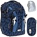 Produktbild 3 Teile Set: YZEA by Take it Easy Schulrucksack PRO + YZEA Etui Box Mäppchen + Regenüberzug (DEEP 623 Dunkelblau)