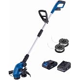 Scheppach Ak&uuml;l&uuml; &ccedil;im bi&ccedil;me makinesi C-LT300-X 20V kenar kesici | kesme genişliği 300 mm | iplik uzunluğu 3 m | 270 mm'ye kadar