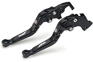 YANG HUA Levier d'embrayage et de frein pliable et extensible usiné CNC - Pour motos KTM Duke 125, 200, 390, Duke 2013, 2014, 2015, 2016 - Avec logo Duke