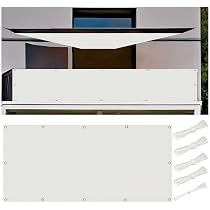 Wasserdichtes Sonnensegel 2,5x6m Für Balkon & Garten – 95% UV-Schutz, Mit Ösen Und Seilen, In Weiß