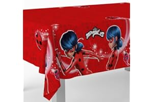BeenSmile, Tovaglia Compleanno Miraculous, Perfetta per Bambini e Bambine, Articoli per Feste dei Bambini, 1 Pezzo, 120 x 180 Cm