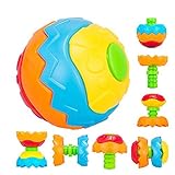 Creative Assemble Puzzle Ball Toys Early Educational Toys With 5 Bright Color Pieces for 3 year olds