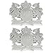 Produktbild DealMux 2 PC-Auto-Silber-Ton-Mythos Lions Crown 3D Sticker Shaped