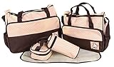 5teiliges Babytasche Set Wickeltaschen – LOSORN ZPY Pflegetasche Tragetasche Mama Handtasche Umhängetasche Windeltasche - 2