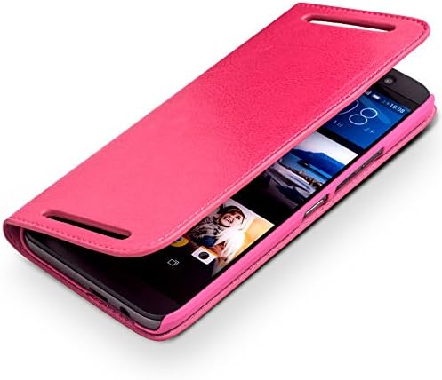 Qialino Genunie Leather Case for HTC M9, Slim Flip Cover Wallet Case with Card Slot