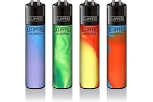 SUNMONDO Clipper Feuerzeug 4er Set: (Nebula Mix 2)