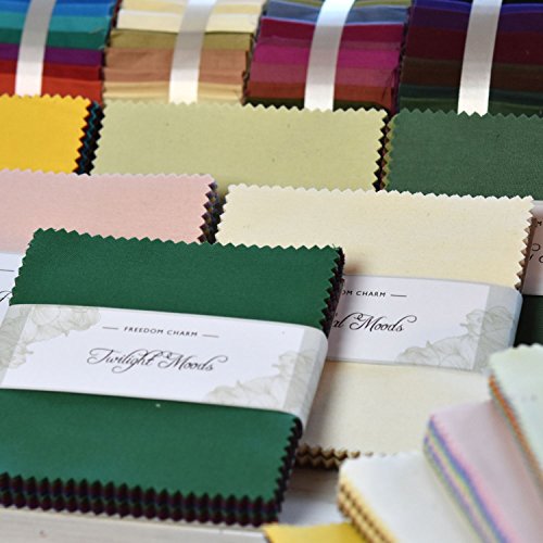 Stoff Freiheit Tropical Moods Charm Pack 42 Squares 100% Baumwolle Geschenkbündel viereckig je 12,7 cm Breite x 12,7 cm Länge Quilten Craft Patchwork Stoff Bundle hergestellt in der UK - 3