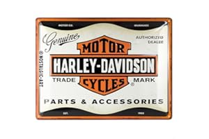 Nostalgic-Art Targa retrò, 30 x 40 cm, Harley-Davidson – Parts & Accessoires – Idee regalo per biker, Official License Product (OLP), in metallo, design vintage