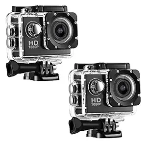 Infinizy {Buy 1 GET 1 Free} 1080p Action Camera 12MP Underwater LCD Screen Waterproof Camcorder with Micro SD Card Slot 170Wide