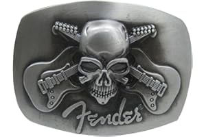 通用 Lkmy - Hebilla de cinturón para hombre, hebilla de cinturón de guitarra con calavera 3D, hebilla de cinturón punk vintage vaquero, accesorio de jeans para hombres y mujeres, día del padre, Navidad,