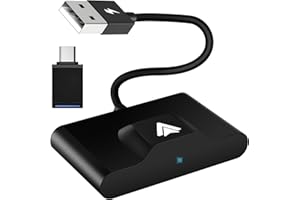 ANRAIE Wireless CarPlay Android Auto Adapter - Easy Plug & Play, High-Speed 5GHz WiFi, Wireless Android Auto Dongle, Fit for Cars with Android Auto Function, Support Car Model Year 2016-2024