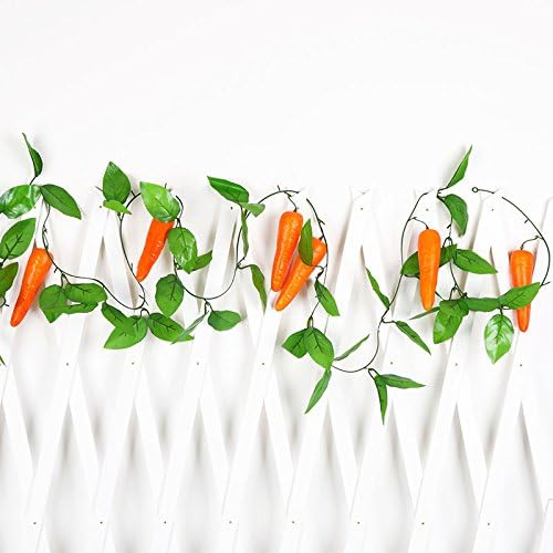 Emulation Rattan Fruits And Vegetables New Year Decorations Artificial Flowers Plastic Vines Wall Decoration, Carrots Rattan