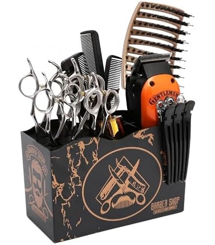 Friseur-Organizer Tablett – Salon-Werkzeughalter Mit Fächern & Kerben Für Scheren, Kämme & Maschinen