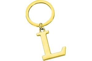 Freedale Gold Letter A-Z Keychain for Women Men Purse Handbags Metal Alphabet Initial Letter Key Ring Novelty-keychain
