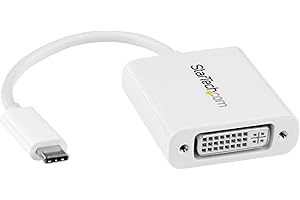 StarTech.com Adaptateur vidéo USB Type-C vers DVI - Convertisseur USB-C vers DVI-I - M/F - 1920x1200 - Blanc (CDP2DVIW)