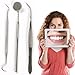 Price comparison product image 3pcs Stainless Dental Tool Set Kit Teeth Clean Hygiene Picks Mirror