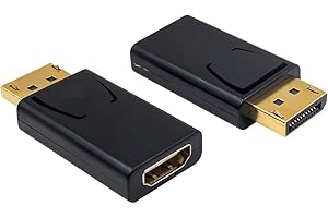 Maxhood 2Pack DisplayPort to HDMI Adapter, DP Male to HDMI Female Converter, 4K 3D, Gold Plated