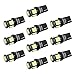 Produktbild VANS 501 W5W LED Birnen-Weiß-5-SMD 5050 High Power 168 194 2825 T10 LED Auto-Innennummernschild -Boot-Glühlampe (Packung mit 10)