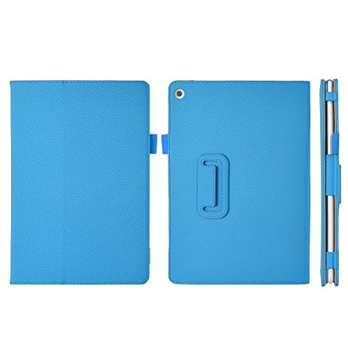 ELTD ASUS ZENPAD 10 Z300M / Asus ZenPad 10 LTE Hülle case- Leder Tasche Schutzhülle mit Standfunktion, Blue-Blau - 6