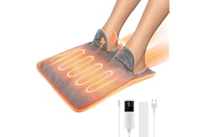 KBIBCK Calentador de Pies,Calentador de pies eléctrico,Calientapies Electrico,Calentador de pies eléctrico con 9 niveles de temperatura y 4 temporizadores,para Relajación Corporal para Mujeres Hombres