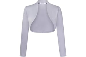 KOJOOIN Cardigan Corto Bolero da Donna Cardigan Corto Festivo Giacca Spalla Elegante