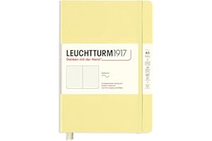 ‎LEUCHTTURM1917 LEUCHTTURM1917 365500 Notizbuch Medium (A5), Softcover, 123 nummerierte Seiten, Vanilla, dotted