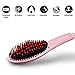 Hair Straightener, E-TOP Professional Digital Anti Static Ceramic Hair Straightener Heating Detangling Hair Comb Paddle Brush For Faster Straightening Styling (Pink)