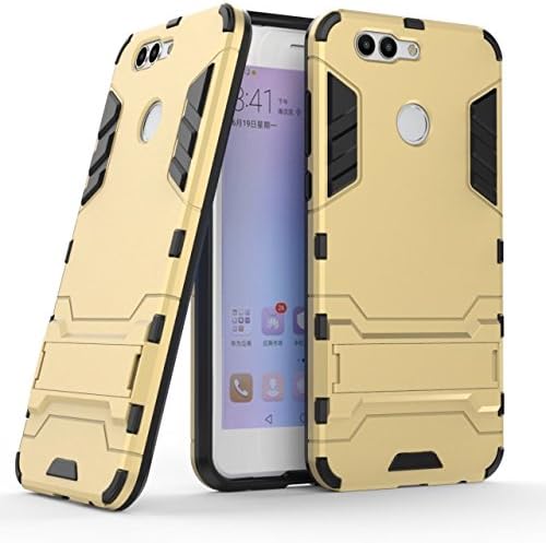 Huawei Nova2 Plus Case, CHcase Huawei Nova2 Plus Cover - Full Body Shock Resistant Armour Case -High-Tech Look -Dual Layer -Kickstand for Huawei Nova2 Plus -Gold