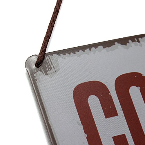 KING DO WAY Wanddeko Metallschild Blechschild „GOLD BEER HERE“ Retro Deko 30x20cm - 5