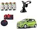 Auto Pearl Premium Quality Car Accessories Combo of Car Tyre Air Alert Valve Cap Set of 4 Pcs. & Premium Make Red Black Car Pet Seat Cover. & Universal Car Windshield Mount Holder Mobile Stand. For Chevrolet Beat Type-2 RS.1006.00