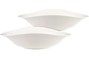 ‎VILLEROY & BOCH Villeroy & Boch - Vapiano Pastaschalen Set 2-Teilig Weiß, Spülmaschinenfest, Mikrowellensicher, Pastateller, Pastaschüssel, Teller Tief, Für Spaghetti, Nudeln oder Salat, Premium Porzellan