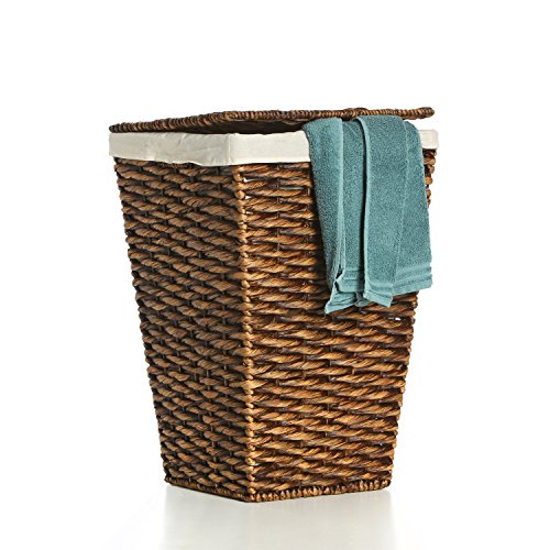 Casa Mina Wäschekorb Wäschebox Wäschesammler aus Wasserhyazinthe "Brunei" braun 50cm