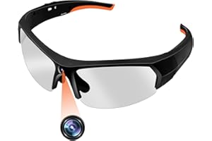 LXMIMI Kamera Brille, 1080P HD Brille mit Kamera, Polarisierte linse Eingebaut 32GB Speicher Brille Kamera Videoaufnahme und Fotoaufnahme für Sport im Freien