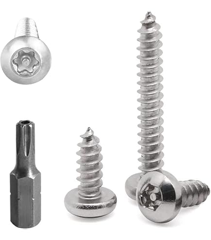 Vis Sécurité Torx Inviolable M6x40mm - Acier Inox 304 - Lot De 5 - Marque Uxcell